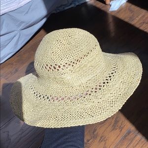 Toddler wide brim straw hat